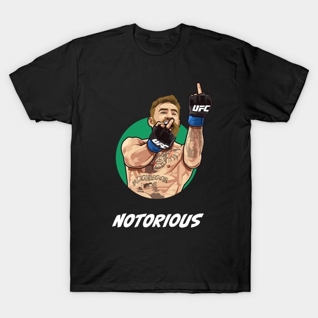 Conor McGregor Notorious T-Shirt by MMA Fun